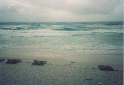 The Gulf of Mexico from our view of the beach.
