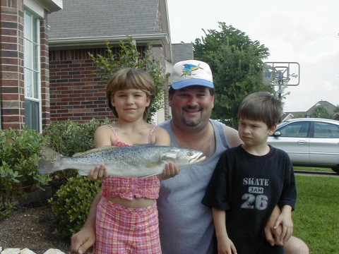 Morgan's first trout&nbsp; 24"!!