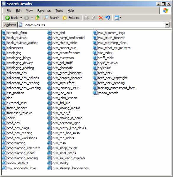 screen capture of html files