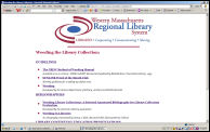 screenshot of http://www.wmrls.org/services/colldev/weeding.html