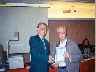 Alan Borwell (ICCF President) with A.R.Ramirez (ARG) - Honorary Membership (18.825 bytes)