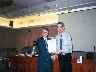 Alan Borwell (ICCF President) with George Pyrich (Qualifications Commissioner) (18.634 bytes)