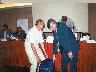 Dr. Fritz Baumbach (GER) with Alan Borwell (ICCF President) (20.455 bytes)