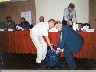 Dr. Fritz Baumbach (GER) with Alan Borwell (ICCF President) (20.420 bytes)