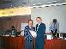 Carlos Flores (ICCF Treausurer) with Alan Borwell (ICCF President) (19.820 bytes)
