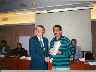 Alan Borwell (ICCF President) with Pablo Salcedo Mederos (CUB) (21.855 bytes)