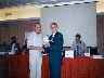 Dr. Fritz Baumbach (GER) with Alan Borwell (ICCF President) (18.036 bytes)
