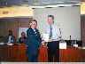 Alan Borwell (ICCF President) with George Pyrich (Qualifications Commissioner) (20.178 bytes)