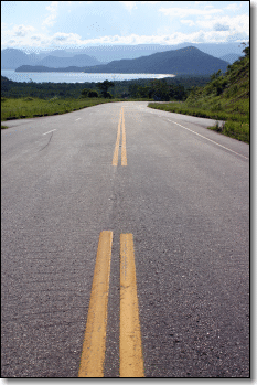 Rio-Santos (SP-55/BR-101) highway, near Picinguaba