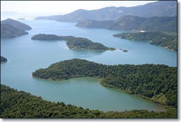 Saco do Diogo and Ilha da Cotia from the air...
