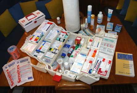 Parte de nosso kit m�dico de primeiros socorros