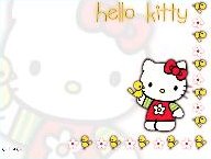 Hello Kitty - red, yellow, and white