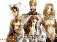 Vagrant Story - Riot, Losstarot, Guildenstern, and Merlose on a white background