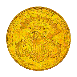 $20 Liberty Double Eagle Reverse, 1849-1907.
