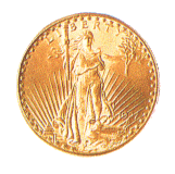 $20 Saint-Gaudens Double Eagle Obverse, 1907-1933.