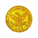 $2.50 Liberty Quarter Eagle  Reverse, 1840-1907.