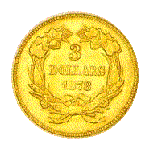 $3 'Indian Princess' Reverse, 1854-1889.