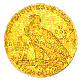 $5 Indian  Half Eagle Reverse, 1908-1929.