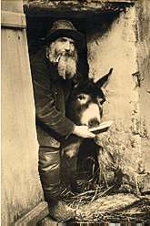 Frédé's and his donkey, Lolo.