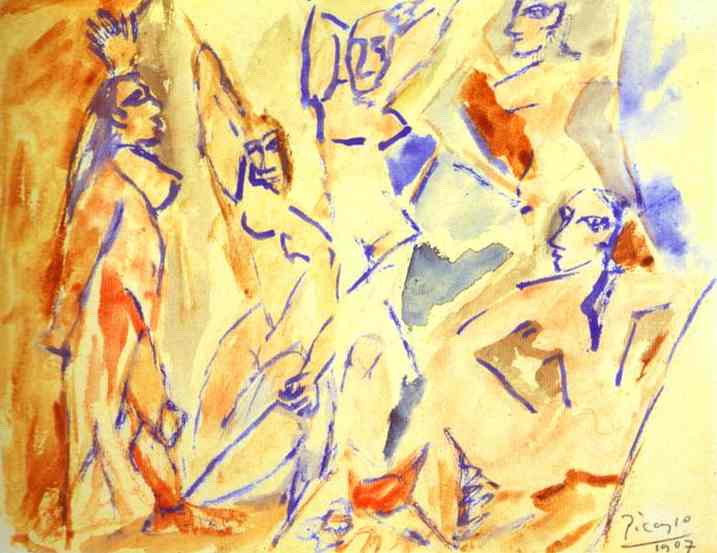Sketch for The Women of Avignon
