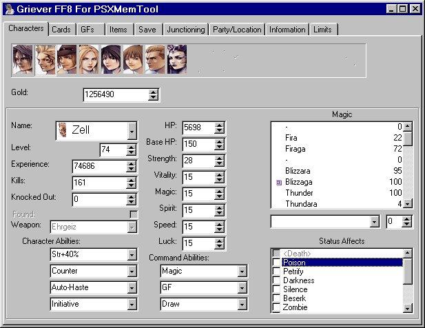 Griever FF8 For PSXmemtool (Click to Enlarge)