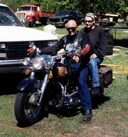 Wess and I ready to head out for a day on the bike!