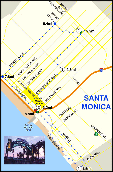 Santa Monica Friday Night Skate route map.