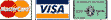 we accept master card, visa and american express