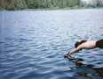 Me diving into the lake