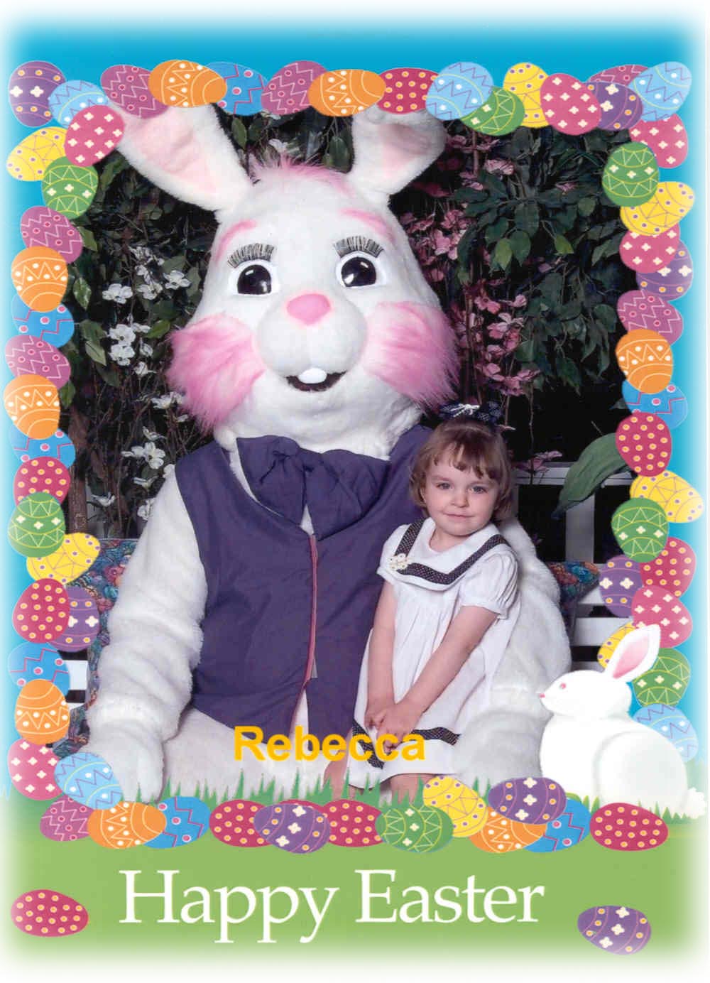 Easter Bunny & Becca - April, 2000