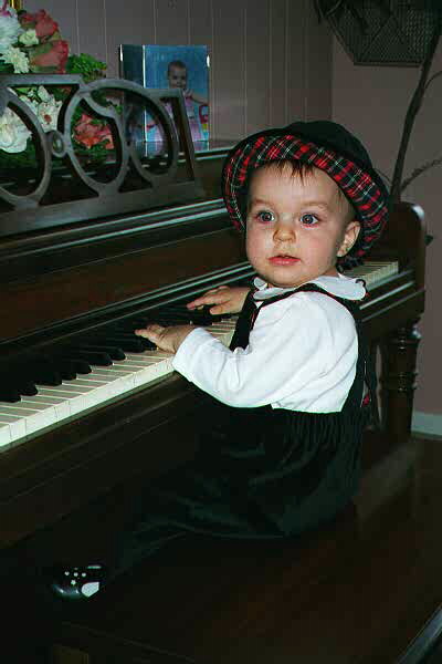 Playing the piano