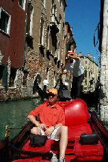 Chris on a gondola ride