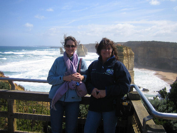 Cyndi and Tammy at 12 Apostles