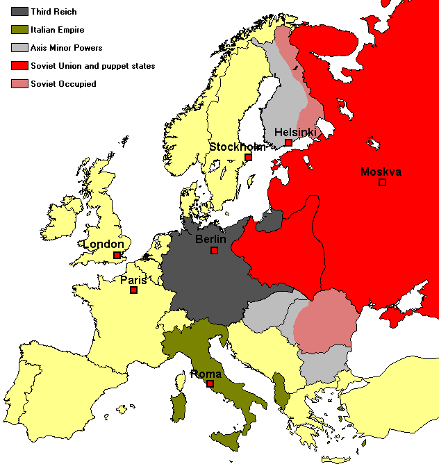 Map Of Europe In 1938 New York Map Poster