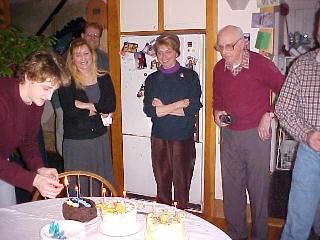 Adin lights the candles