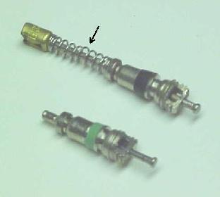 Two kinds of Schrader valve springs