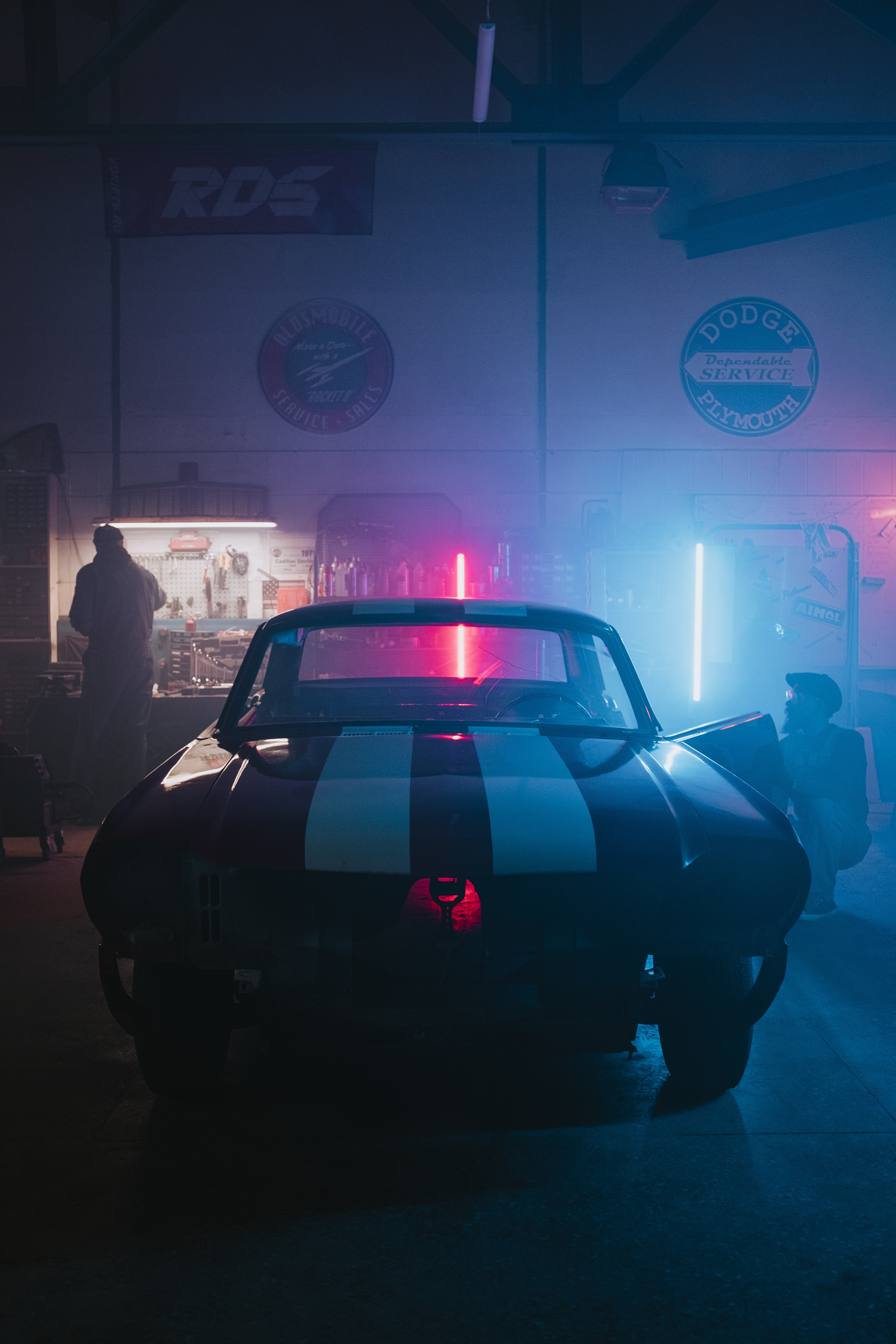 car at night