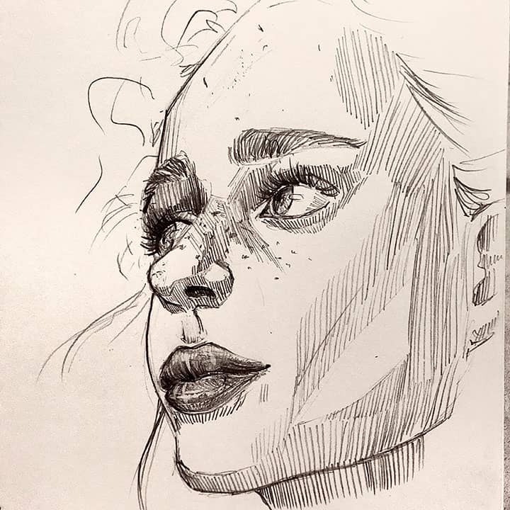 Portrait Drawing of a Girl