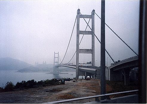 The longest suspension bridge leading to HKIA