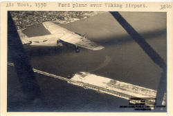 Air Meet, 1930 Ford Plane over Viking Airport