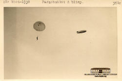 Parachutist & Blimp, 1930