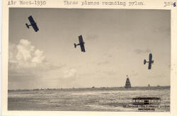 Air Meet 1930 Three Planes Rounding Pylon