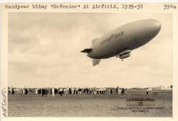 Goodyear Blimp "Defender" at Airfield, 1929-1930