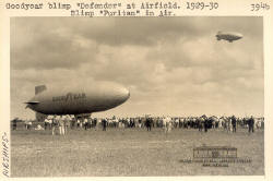 Two Blimps and Crowd