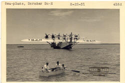 Seaplane, Dornier Do-X Men in Rowboat