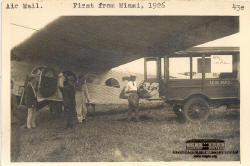 Air Mail. First from Miami, 1926