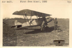 Air Mail. First from Miami, 1926