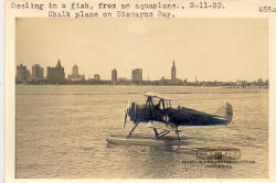 Fishing from Aquaplane with Skyline Behind