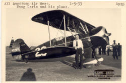 Doug Davis & His Plane. All American Air Meet