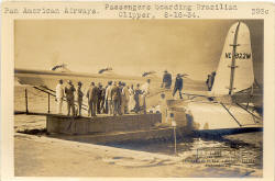Pan American Airways. Passengers Boarding Brazilian Clipper, 8-16-34.